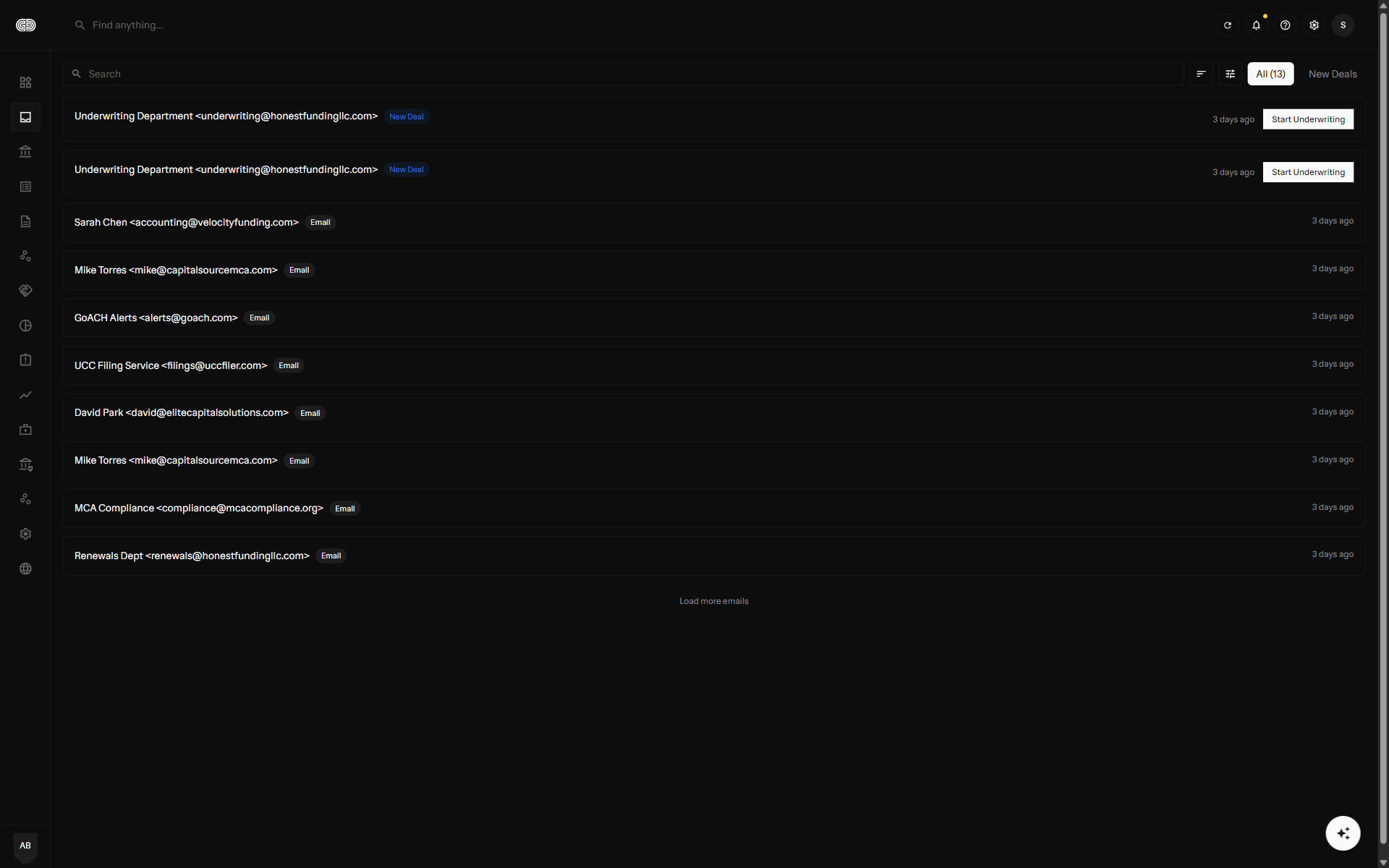 Inbox Interface
